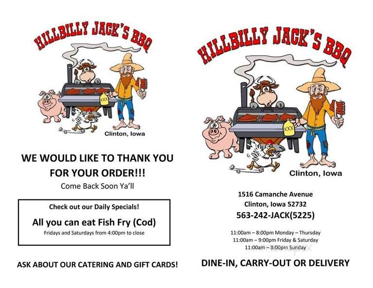 Hillbilly Jack's BBQ - Clinton, IA