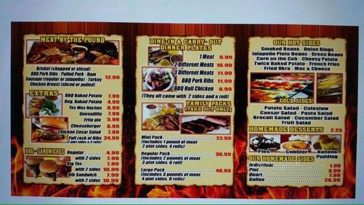 Old House BBQ - Carrollton, TX menu_pic