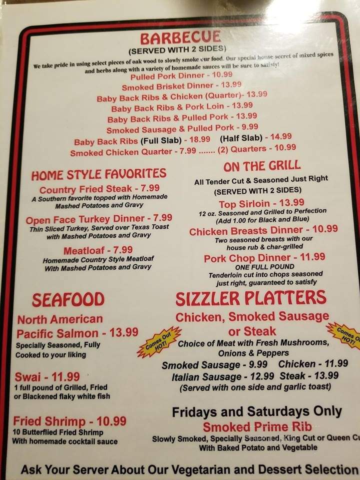 Sauced Hogs BBQ Bar and Grill - Hernando, FL menu_pic