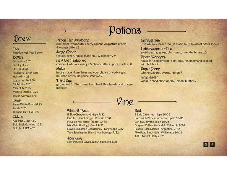 Spirits Tavern - Dahlonega, GA menu_pic