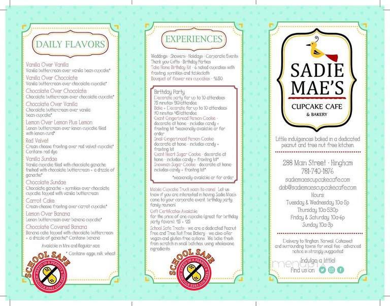 Sadie Mae's Cupcake Cafe - Hingham, MA