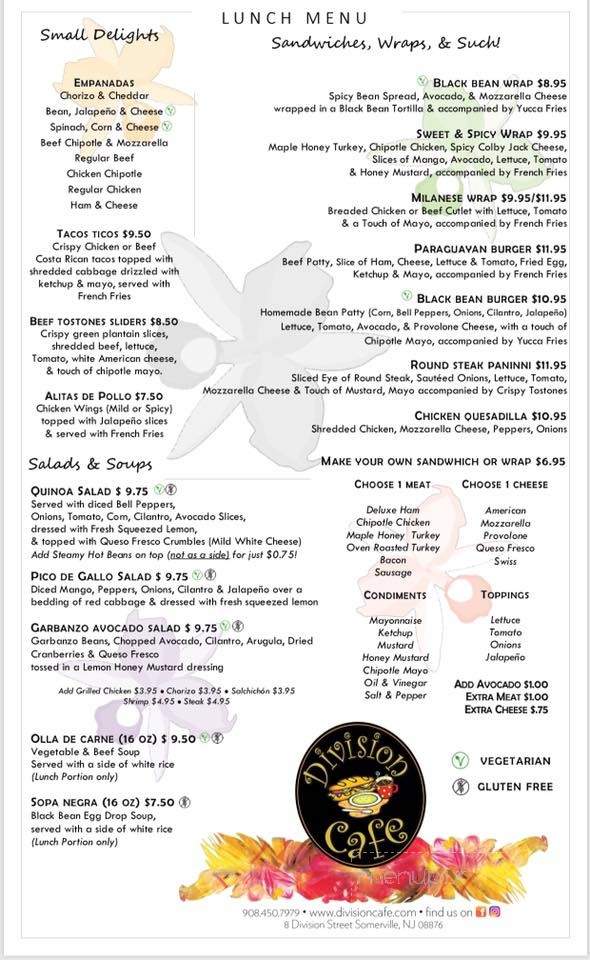 Division Cafe - Somerville, NJ menu_pic