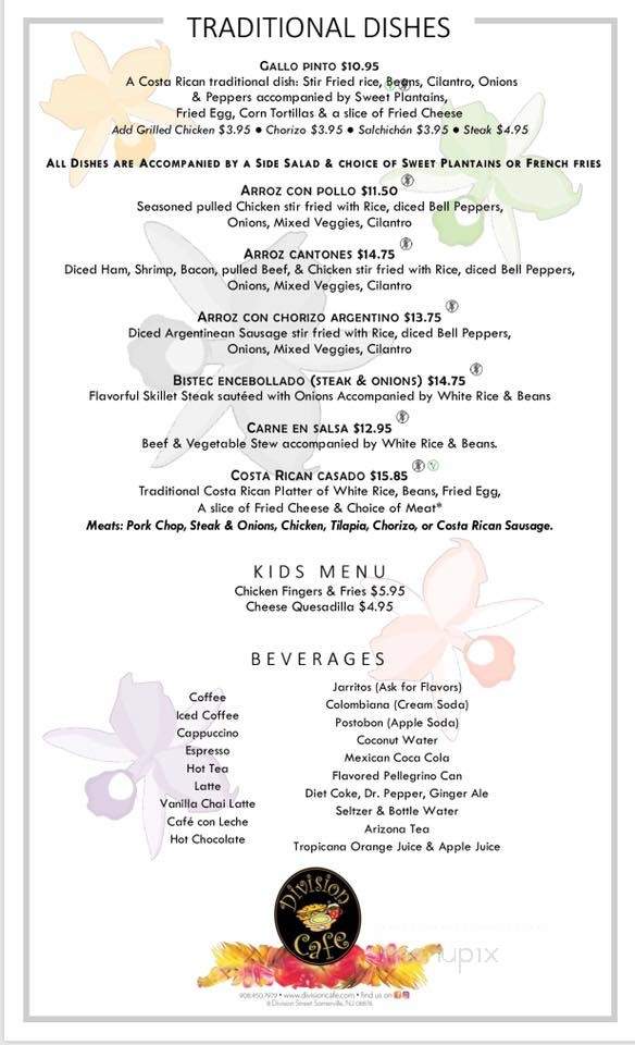 Division Cafe - Somerville, NJ menu_pic