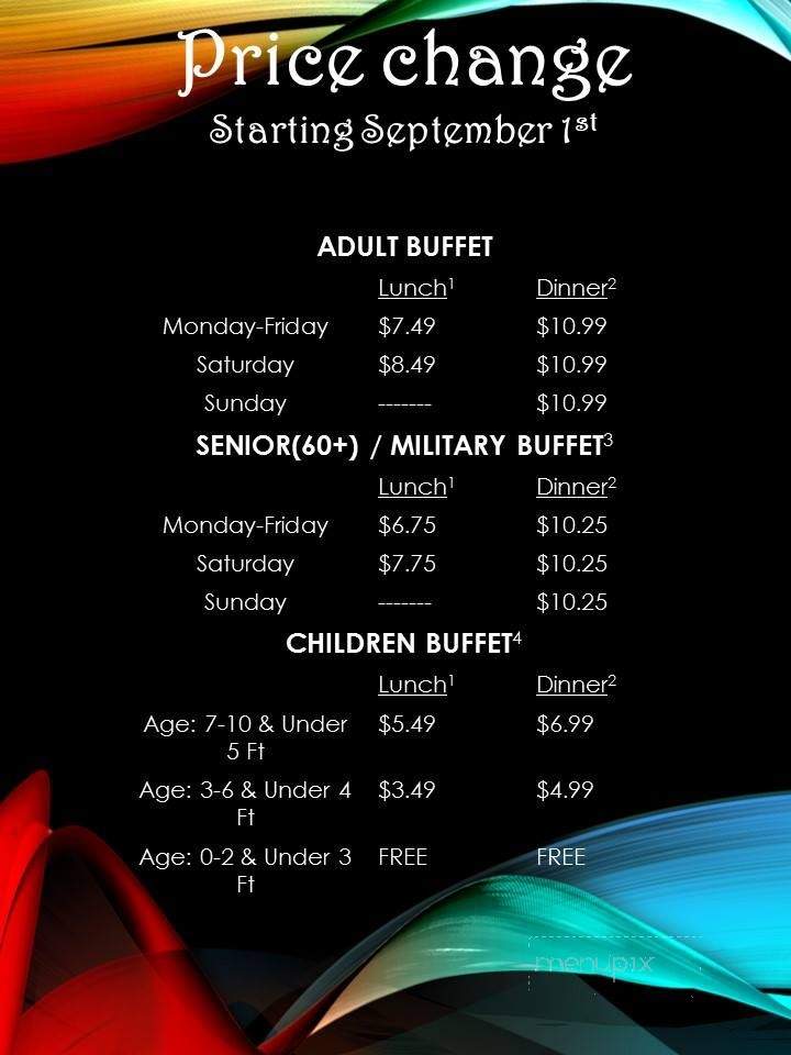 Lis No 1 Chinese Restaurant - Virginia Beach, VA menu_pic
