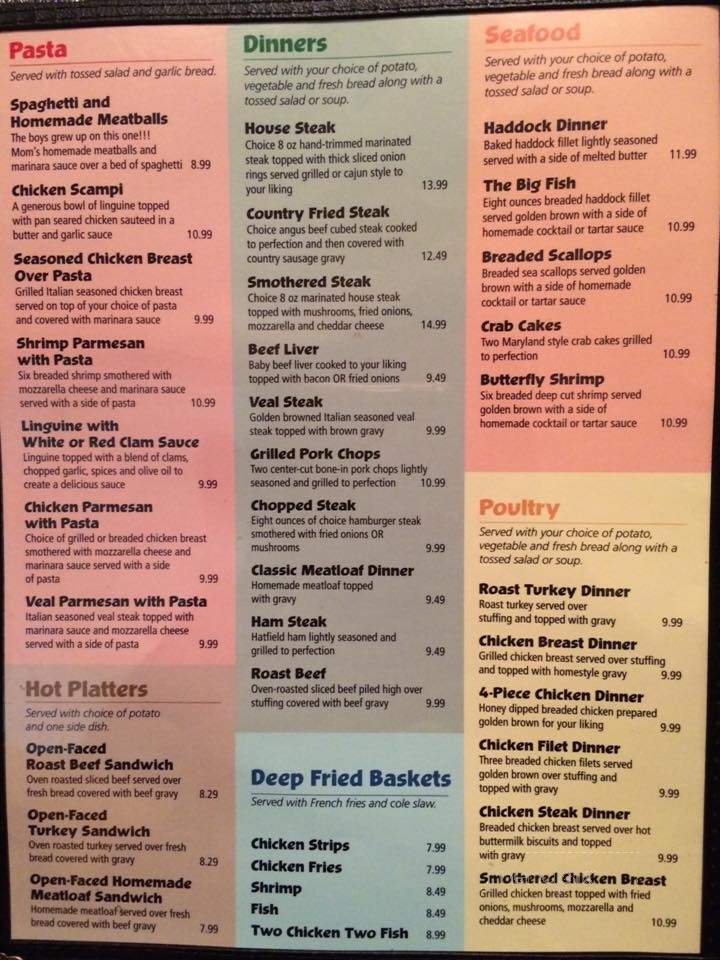 Morris Family Restaurant - Bloomsburg, PA menu_pic
