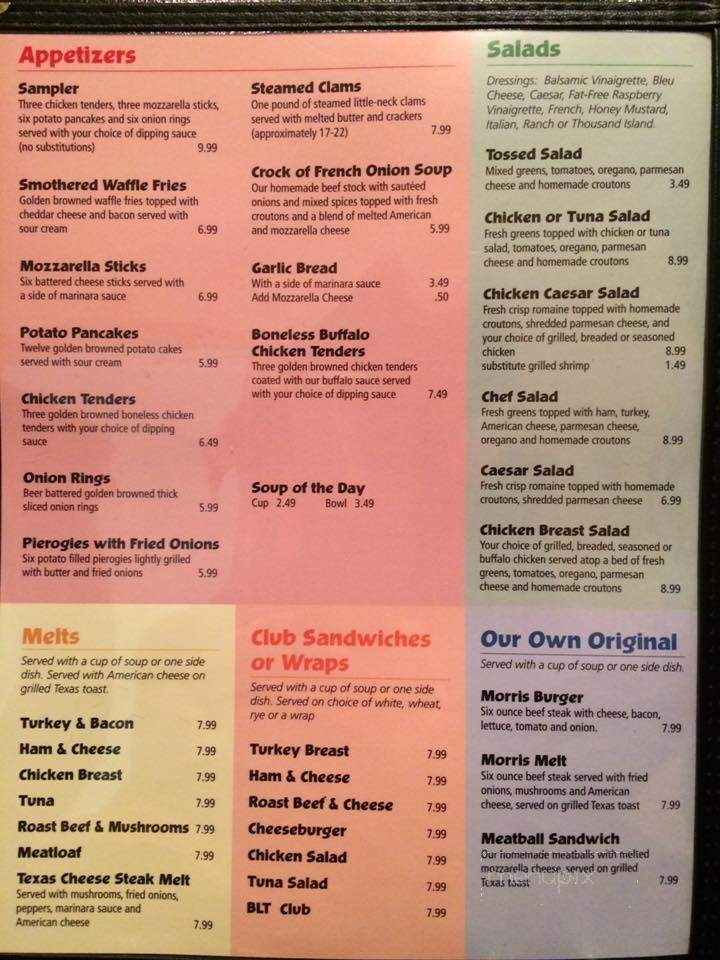 Morris Family Restaurant - Bloomsburg, PA menu_pic
