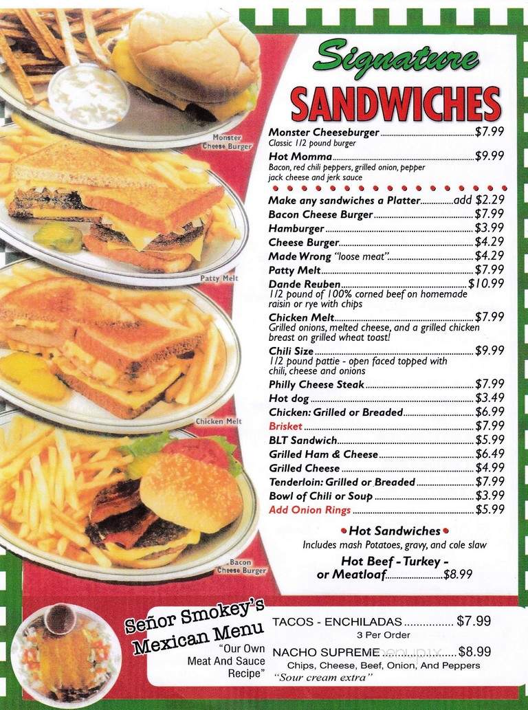 Smokey's Country Diner - East Moline, IL menu_pic