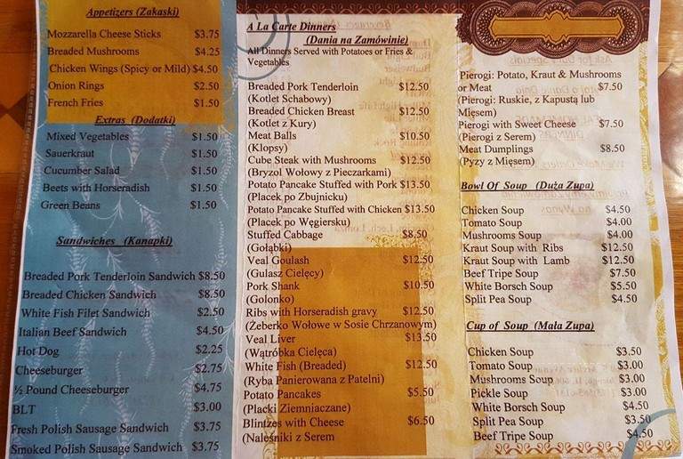 Stan's Corner & Helen's Kitchen - Chicago, IL menu_pic