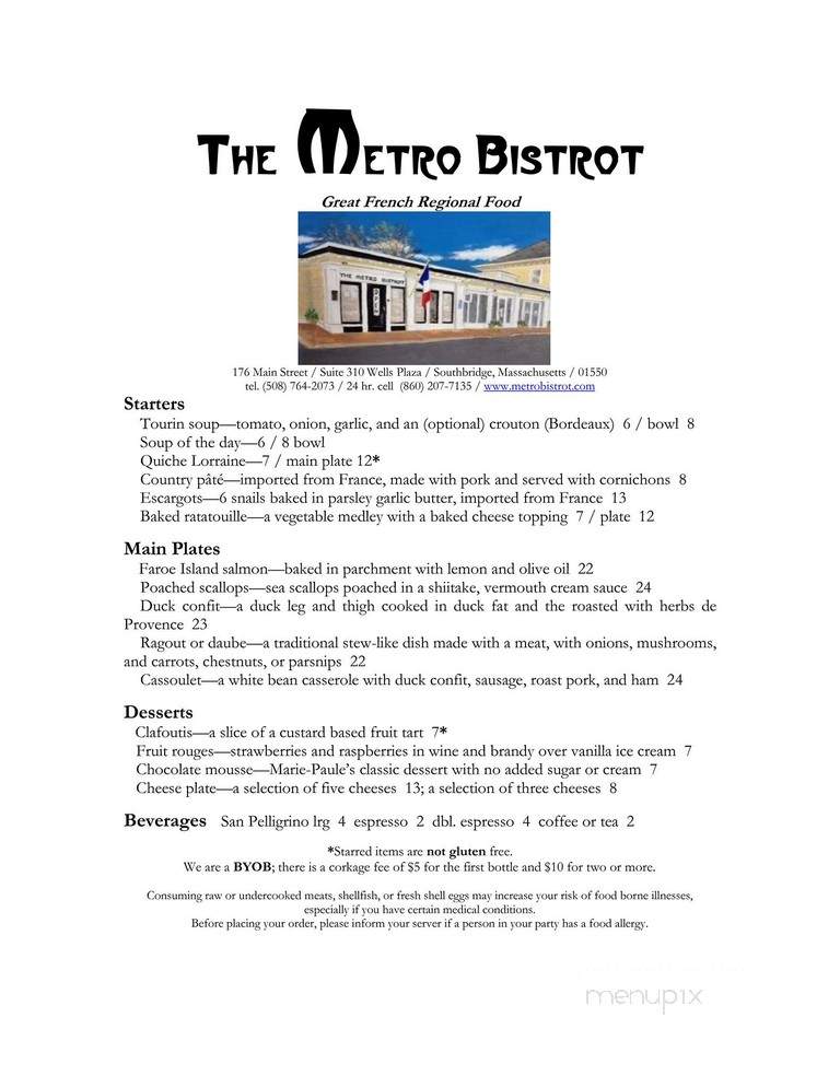 Metro Bistrot - Southbridge, MA