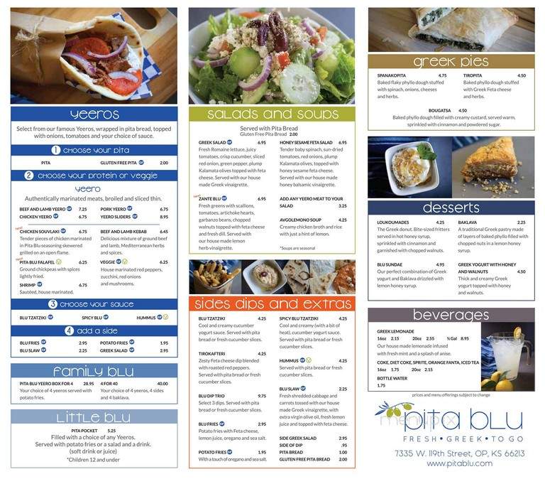 Pita Blu Fresh Greek To Go - Overland Park, KS menu_pic