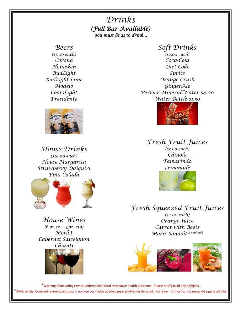 7 Sisters Restaurant - Providence, RI menu_pic