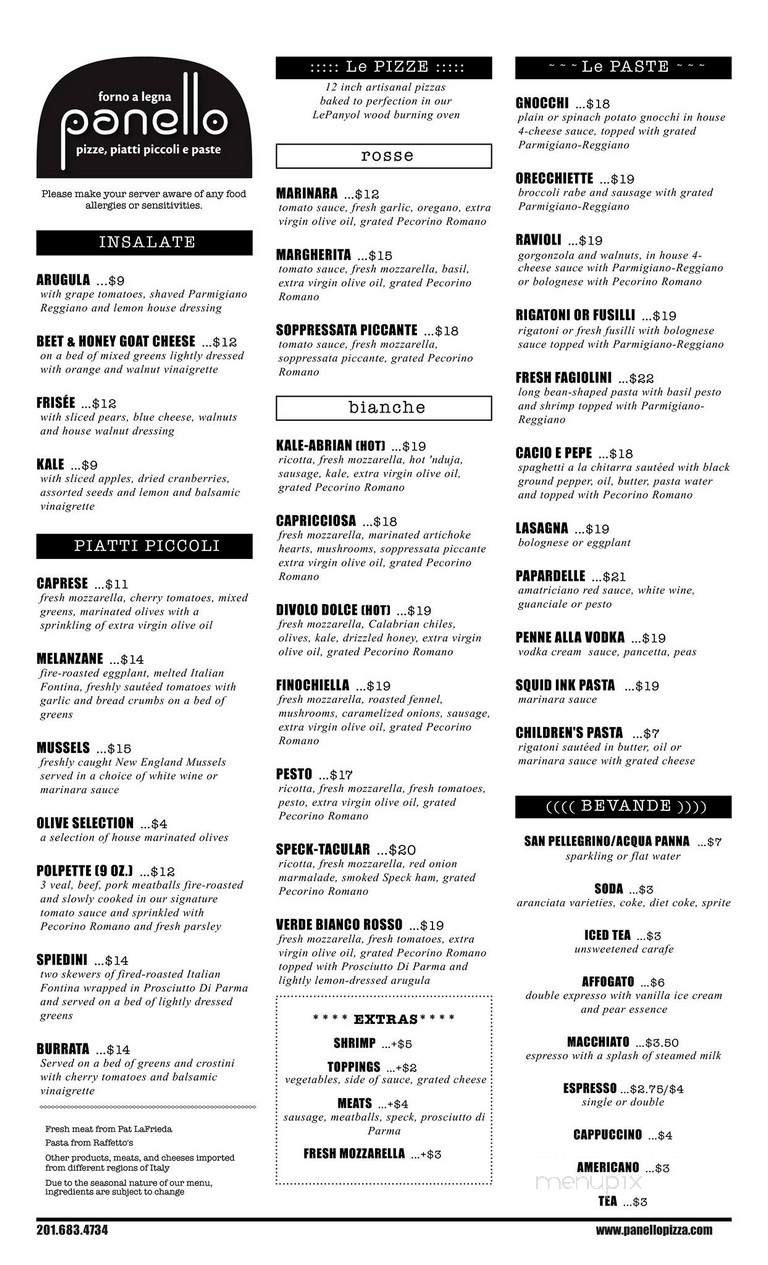 Panello - Hoboken, NJ menu_pic
