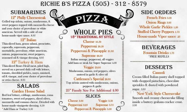 Richie B's Pizza Subs and Salad - Albuquerque, NM