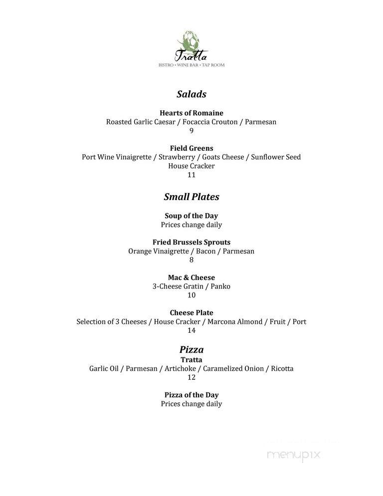 Tratta Bistro - Albuquerque, NM menu_pic