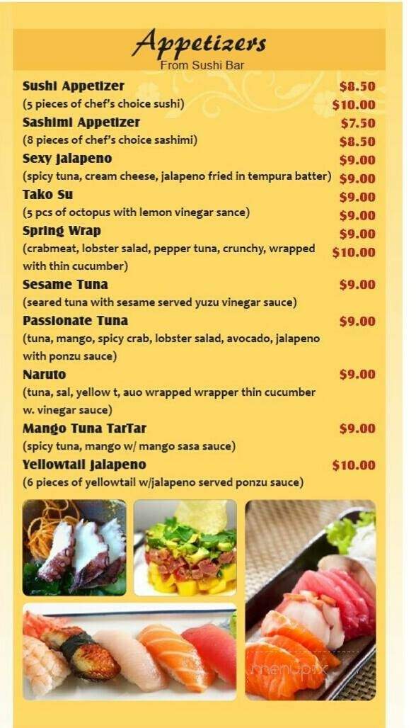 Aki Japanese Steakhouse and Sushi - Altoona, PA menu_pic