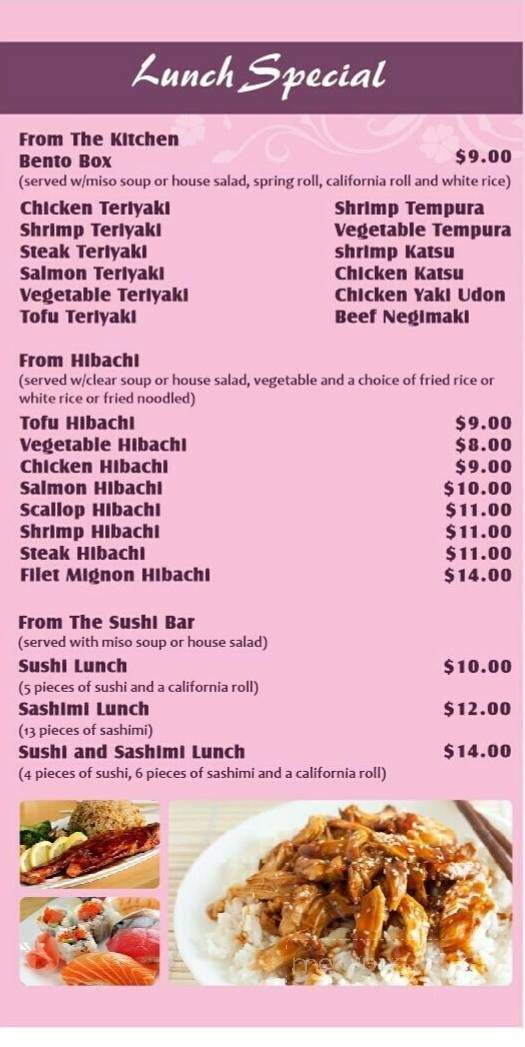 Aki Japanese Steakhouse and Sushi - Altoona, PA menu_pic
