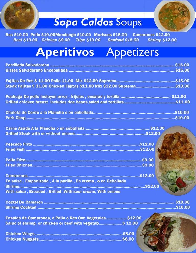 Parrillada Salvadorena - Lake Worth, FL menu_pic