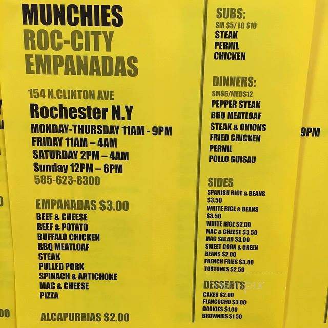 Munchies Roc-City Empanadas - Rochester, NY menu_pic