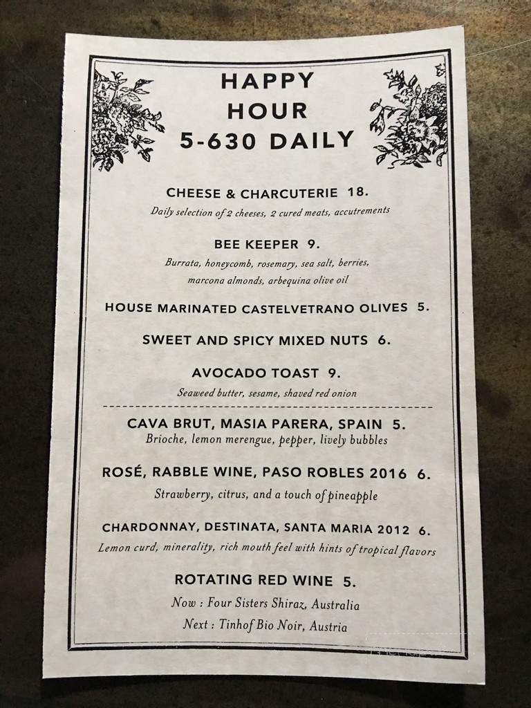 Foremost Wine Company - San Luis Obispo, CA menu_pic