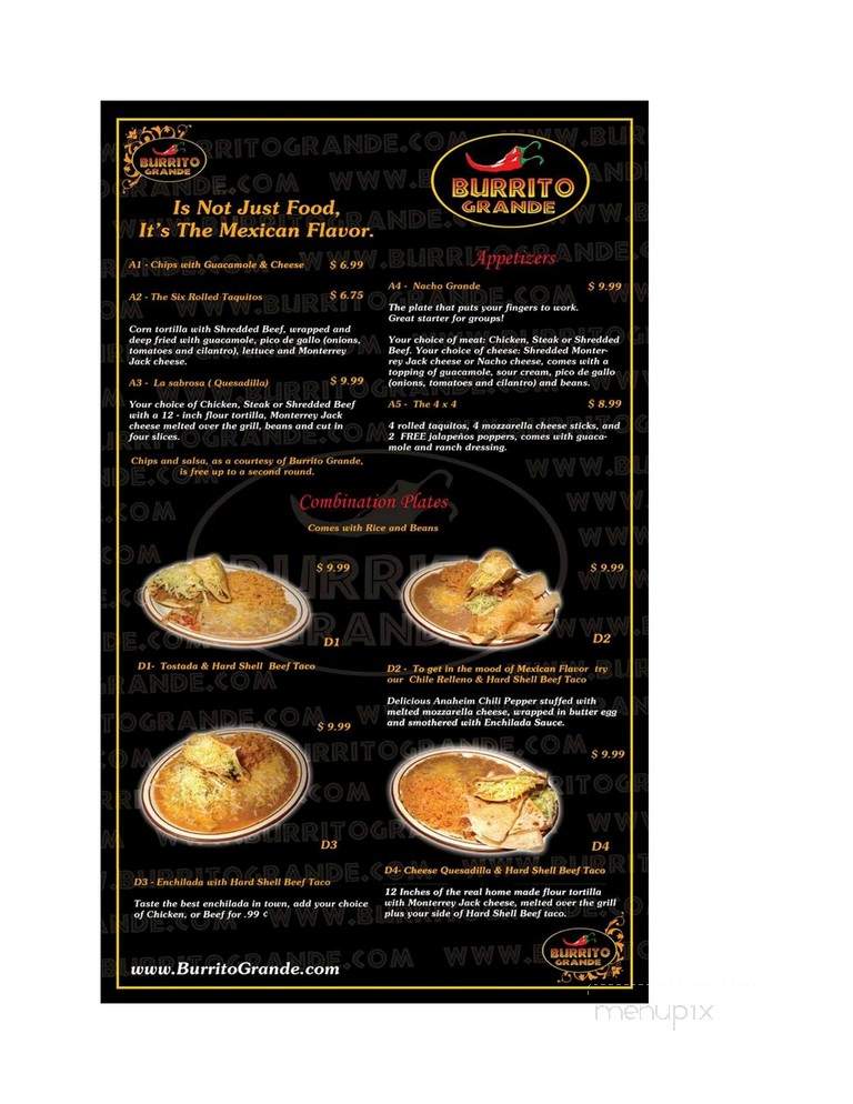 Burrito Grande - Clearfield, UT menu_pic