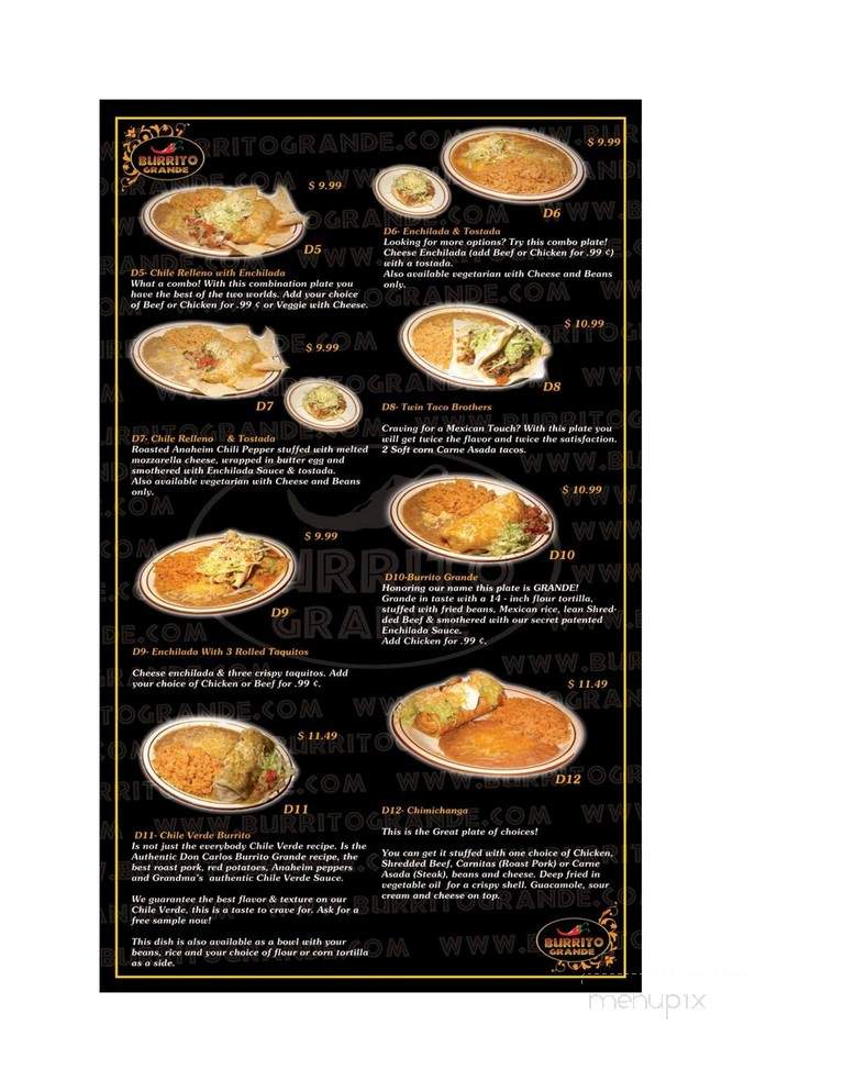 Burrito Grande - Clearfield, UT menu_pic