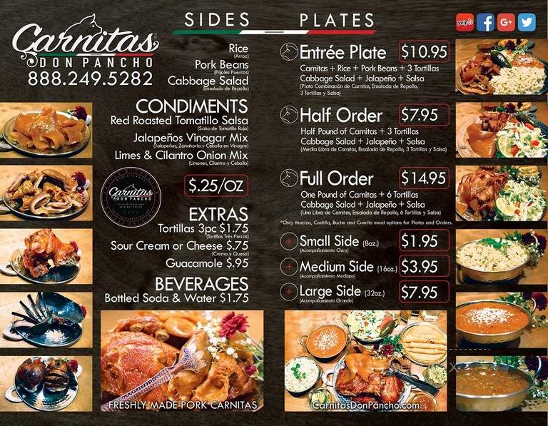 Carnitas Don Pancho - Escondido, CA menu_pic