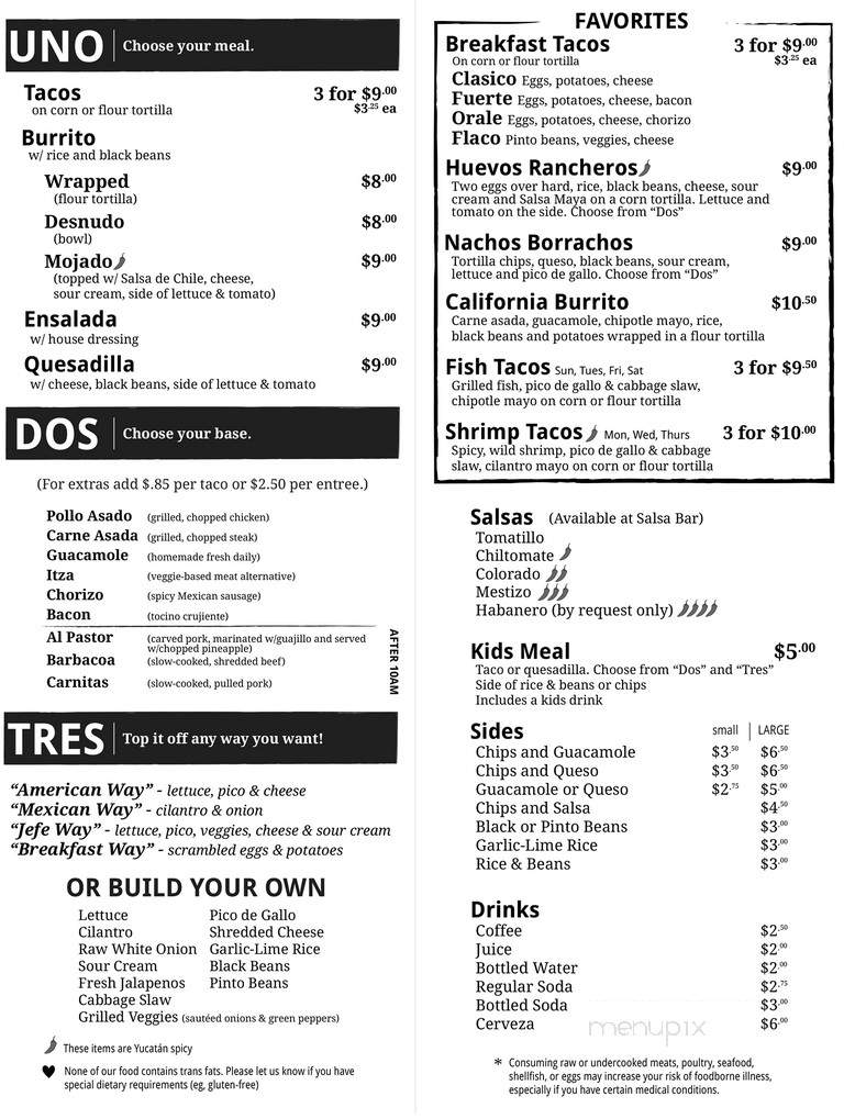 District Taco - Alexandria, VA menu_pic