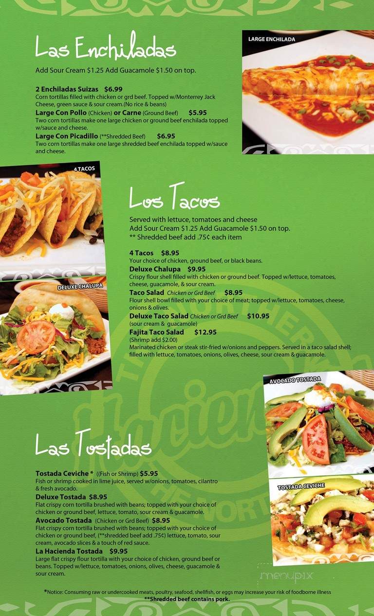 La Hacienda - Oro Valley, AZ menu_pic