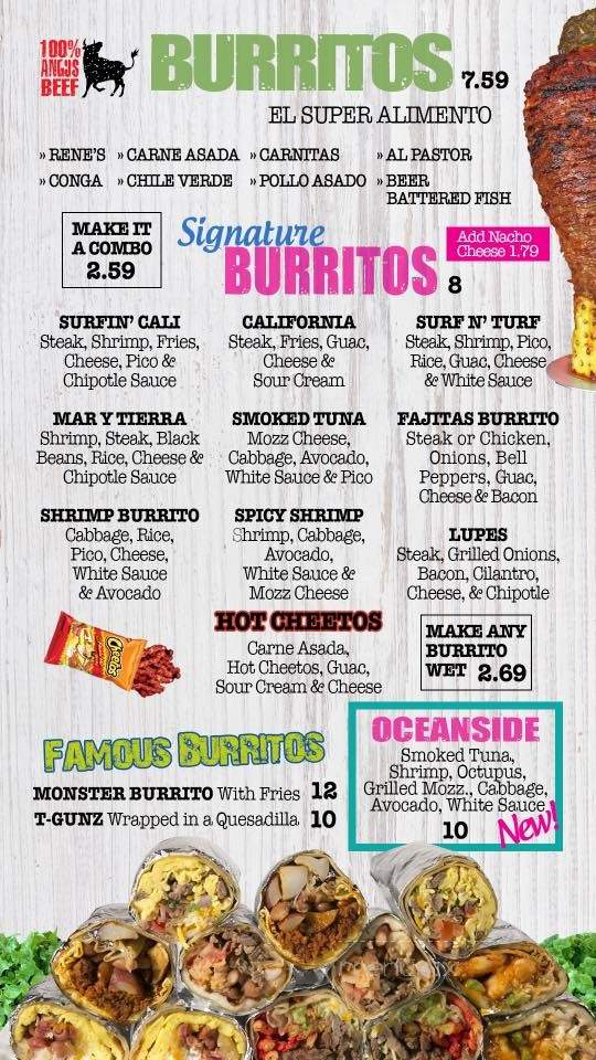 Lupe's Taco Shop - Huntington Beach, CA menu_pic