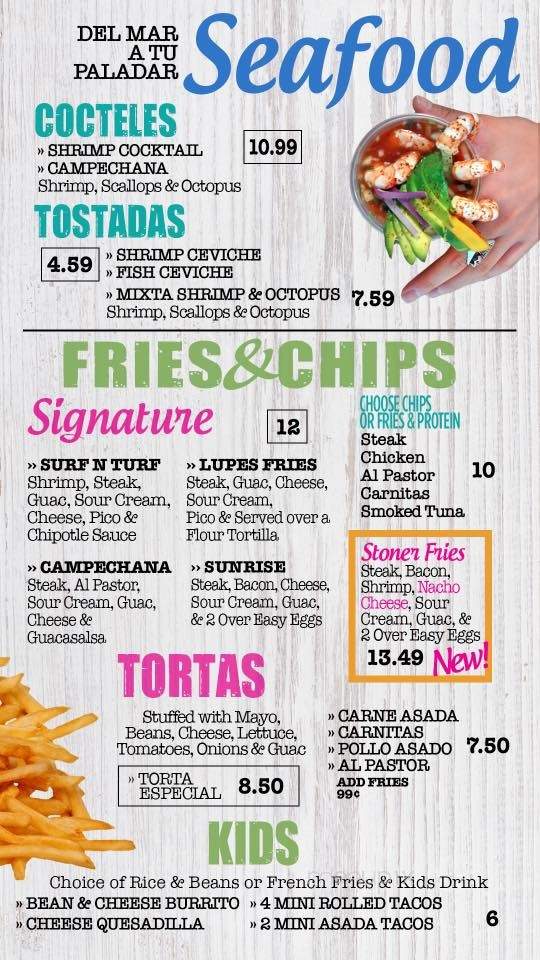 Lupe's Taco Shop - Huntington Beach, CA menu_pic