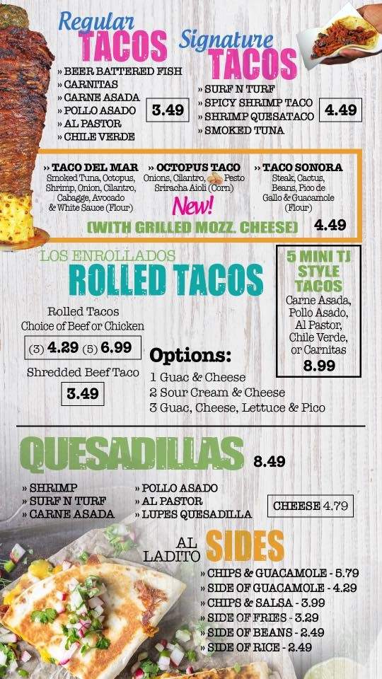 Lupe's Taco Shop - Huntington Beach, CA menu_pic