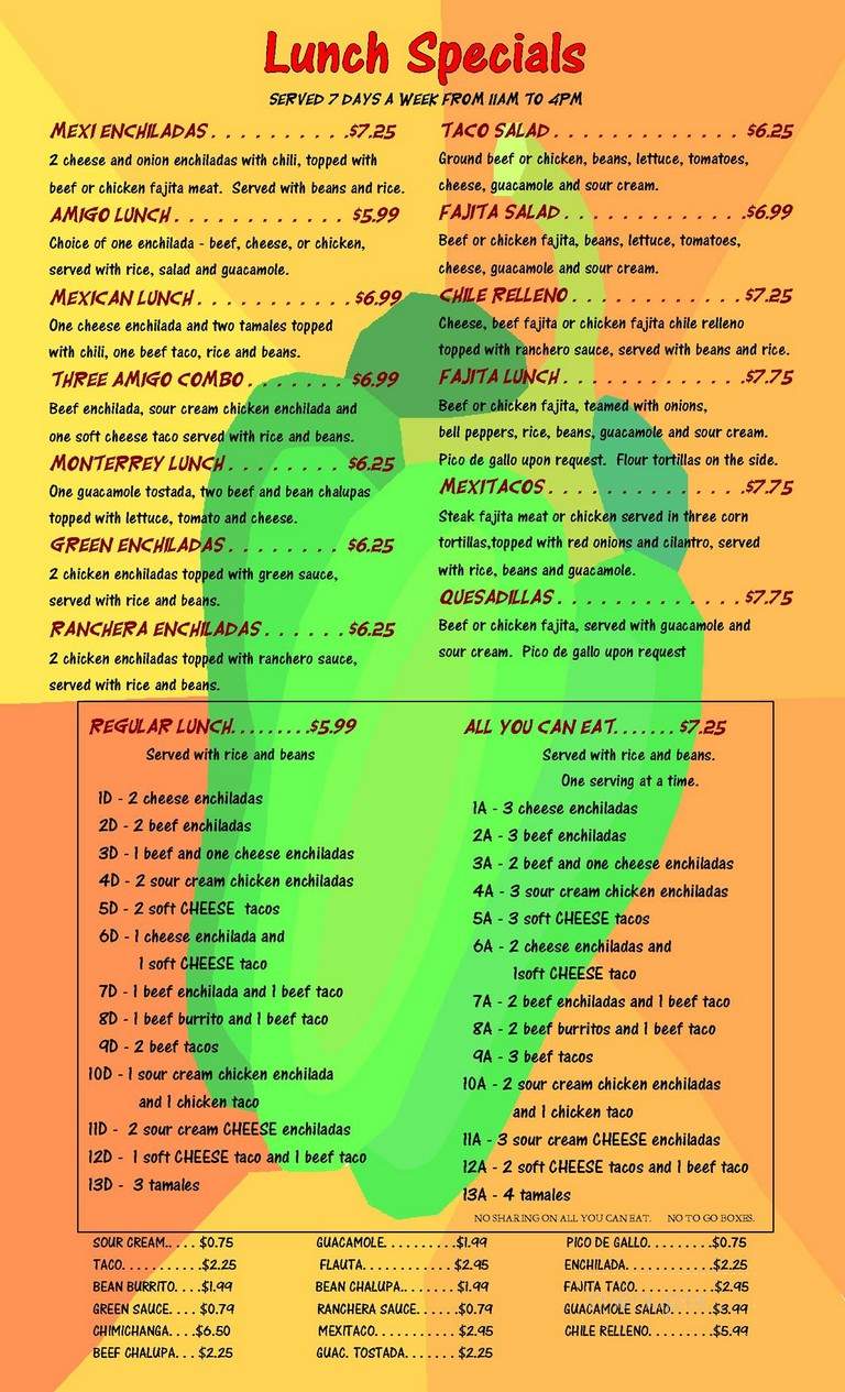 Jalapeno's Mexican Restaurant - Farmersville, TX menu_pic