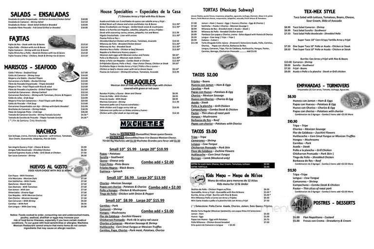 Los Pedros Taqueria - Birmingham, AL menu_pic