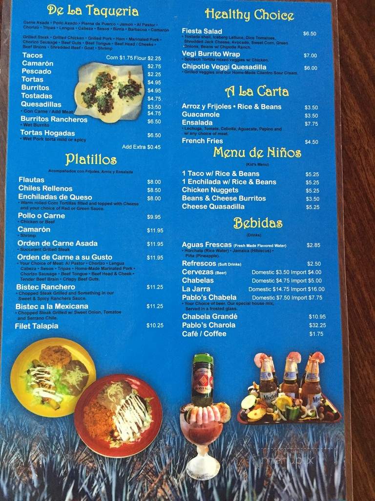 Los Pablos - Indio, CA menu_pic