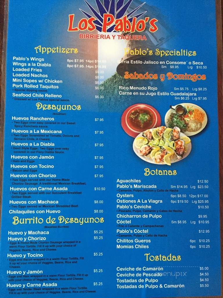 Los Pablos - Indio, CA menu_pic