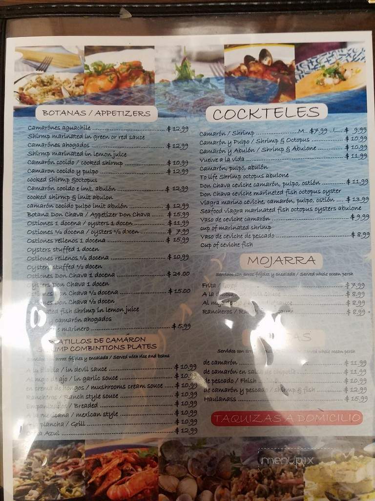 Marisqueria & Taqueria Don Chava - Farmersville, CA menu_pic