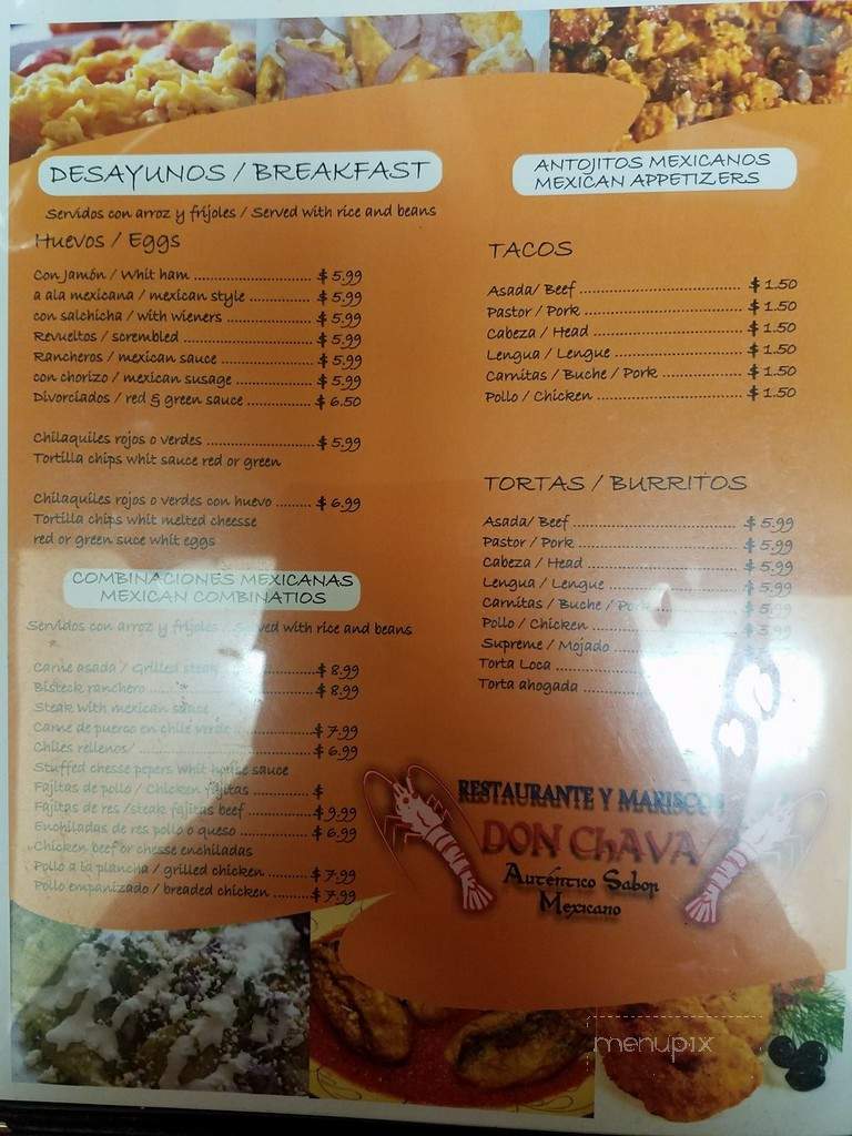 Marisqueria & Taqueria Don Chava - Farmersville, CA menu_pic