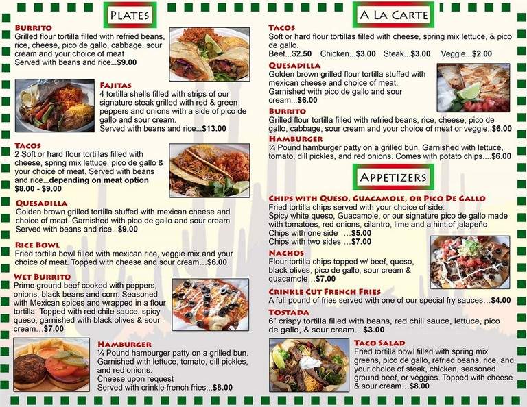 Tac-O-Rama - Fort Myers, FL menu_pic