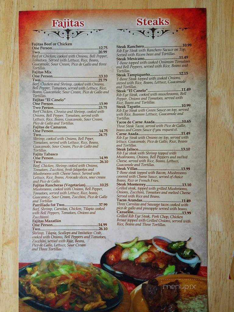 El Canelo Mexican Restaruant - Wathena, KS menu_pic