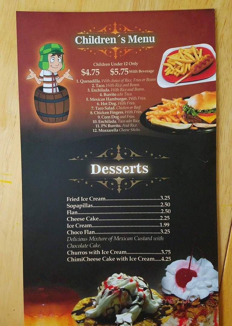 El Canelo Mexican Restaruant - Wathena, KS menu_pic