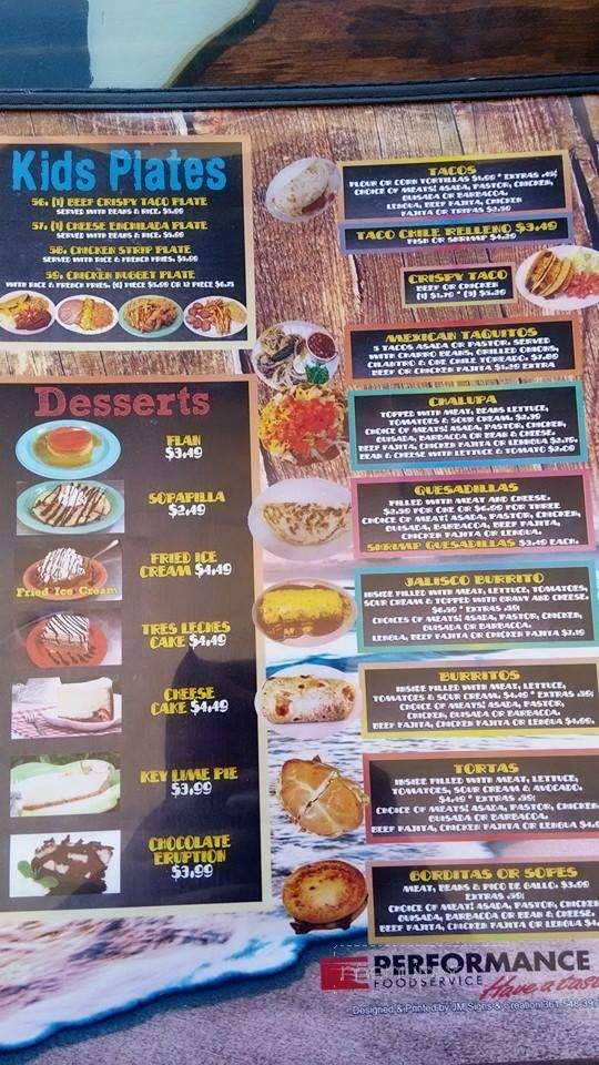 La Isla Mexican Restaurant - Corpus Christi, TX menu_pic