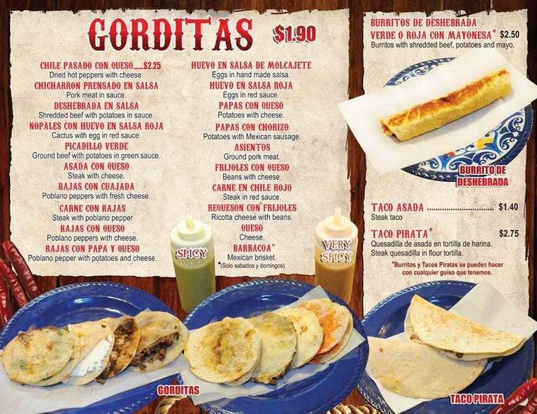 Las Gorditas de Don Angel # 3 - Melrose Park, IL menu_pic