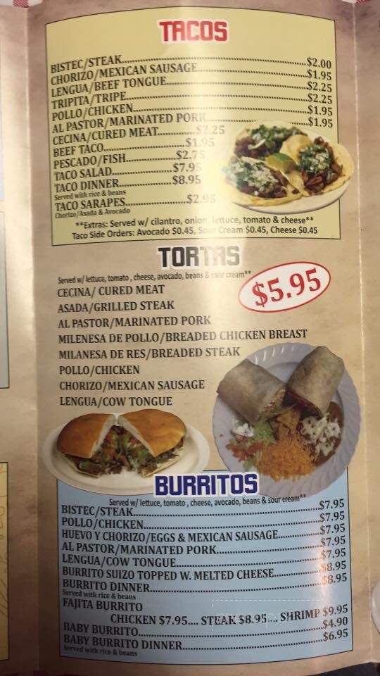 Los Sarapes Mexican Restaurant - Midlothian, IL menu_pic