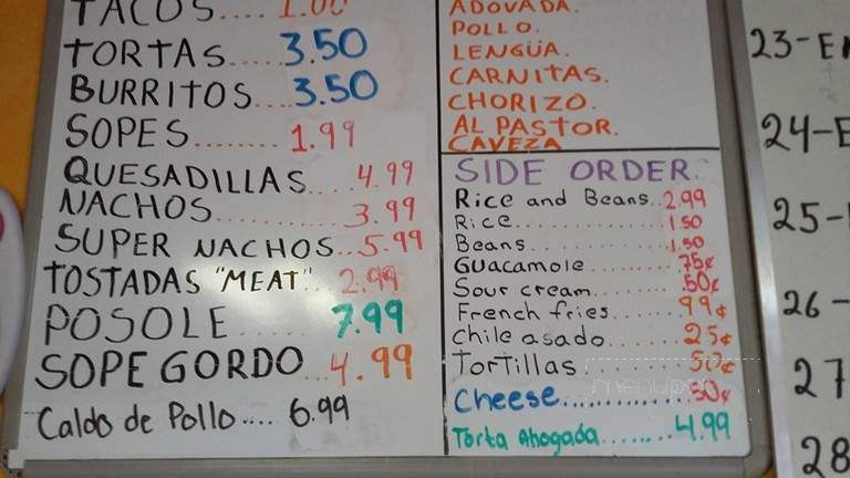 Supermercado Chapala - Chicago, IL menu_pic