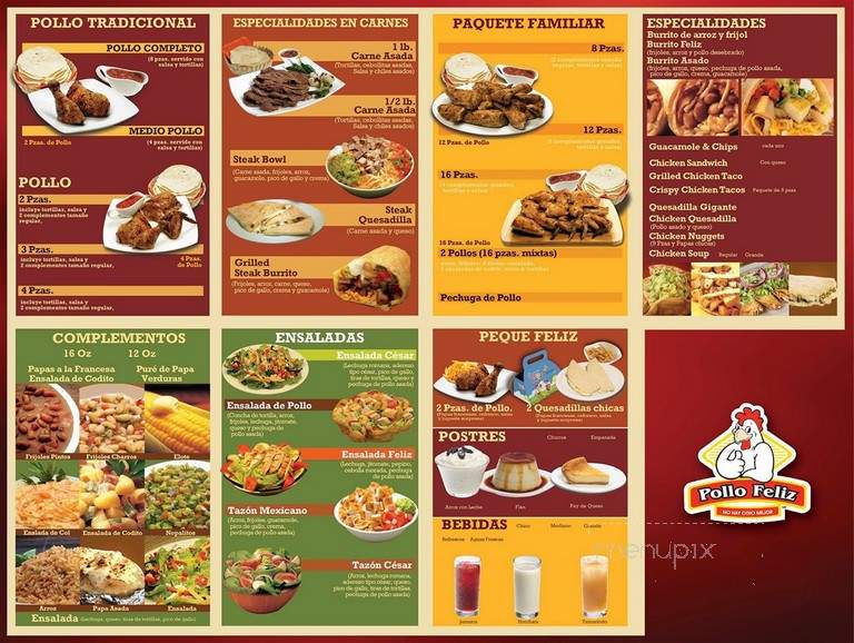 Pollo Feliz - Chicago, IL menu_pic
