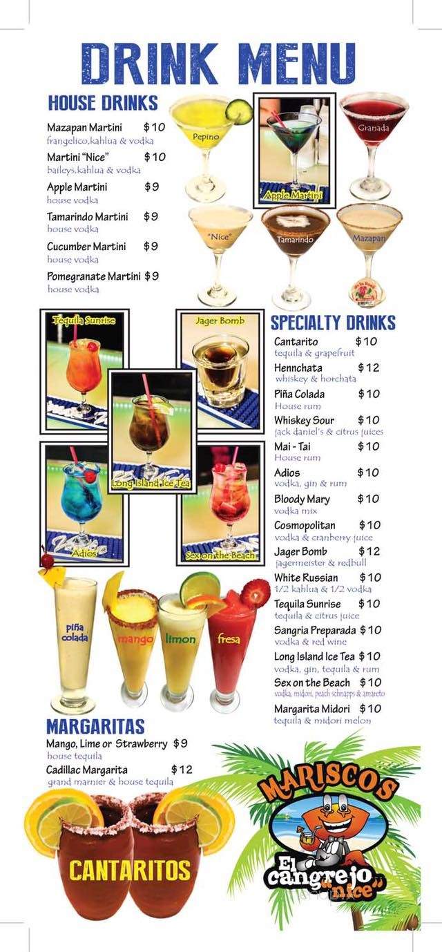 Mariscos El Cangrejo Nice - Santa Ana, CA menu_pic