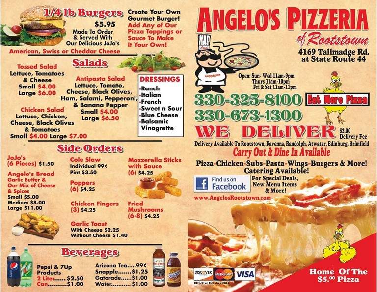 Angelo's Pizzeria - Rootstown, OH menu_pic