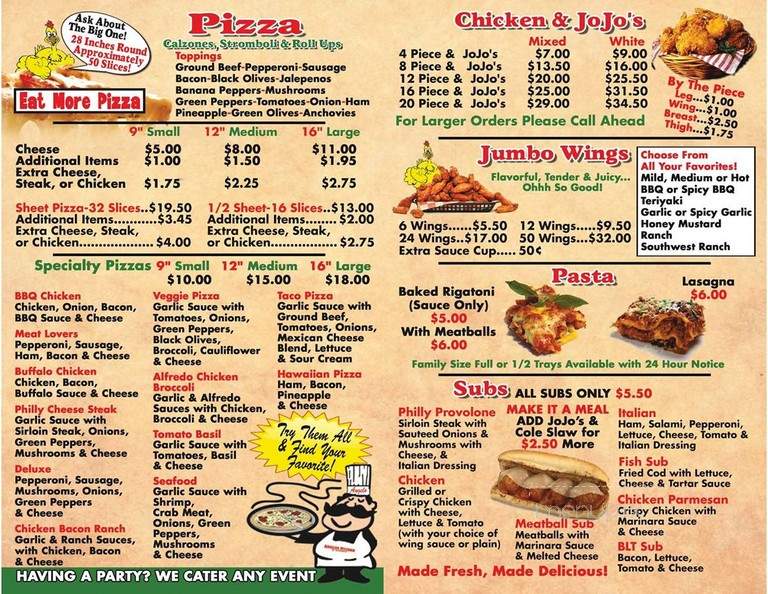 Angelo's Pizzeria - Rootstown, OH menu_pic