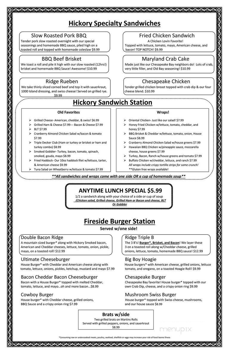 B & A Paradise Pizzeria & Restaurant - Carlisle, PA menu_pic
