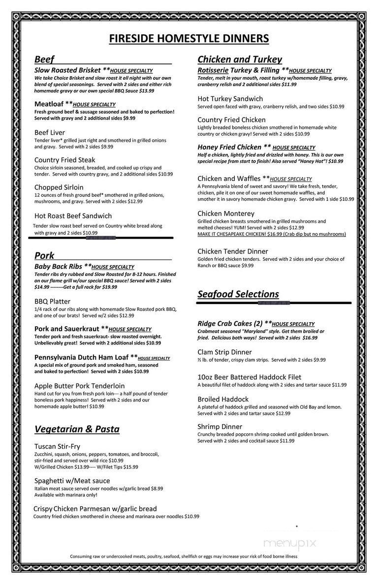 B & A Paradise Pizzeria & Restaurant - Carlisle, PA menu_pic